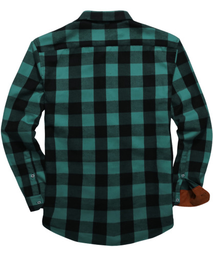 ZITY Men's Plaid Button Up Shirt with Flap Pocket Spring Fall Top-ZPK006565 | Zitysports