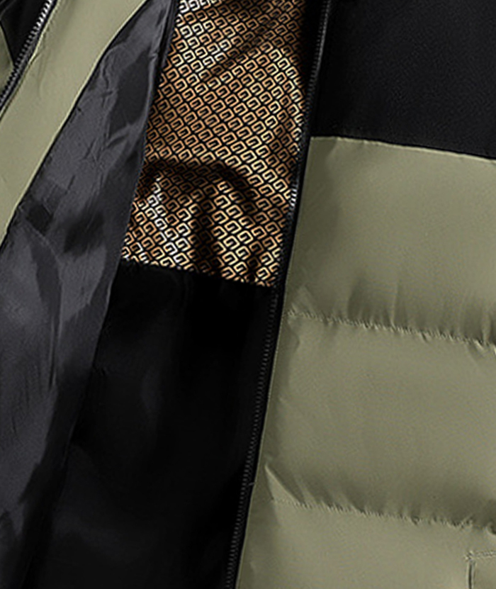 ZITY Men's Casual Full Zip Up Stand Collar Puffer Jacket- DUMFC05561