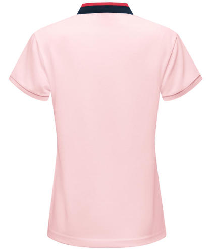 Light pink women's sports polo - Casual slim fit moisture-wicking