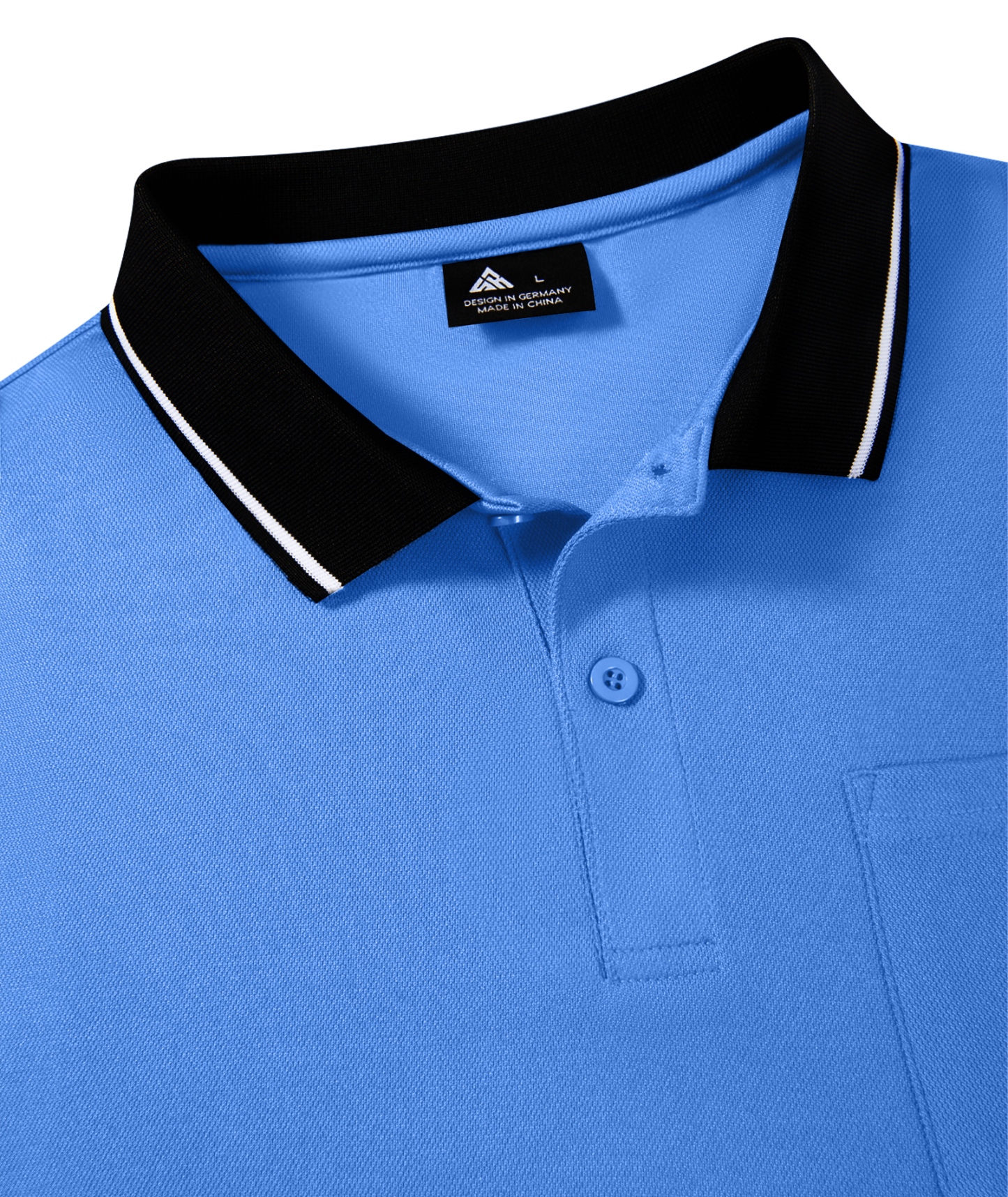 ZITY Men's Contrast Collar Slim Fit Polo Shirt-CUMPO05144