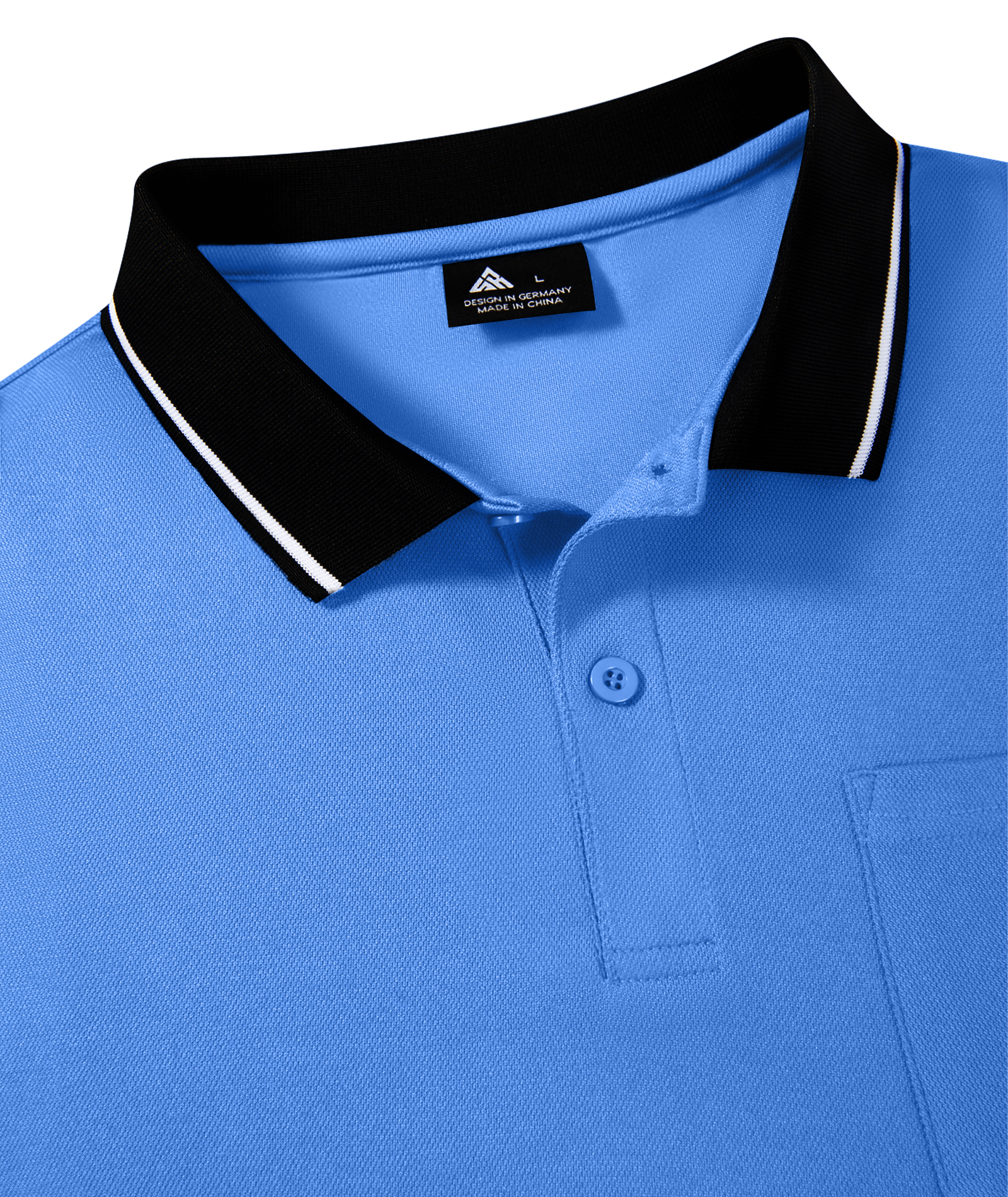 ZITY Men's Contrast Collar Slim Fit Polo Shirt-CUMPO05144