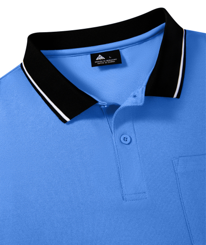 ZITY Men's Contrast Collar Slim Fit Polo Shirt-CUMPO05144