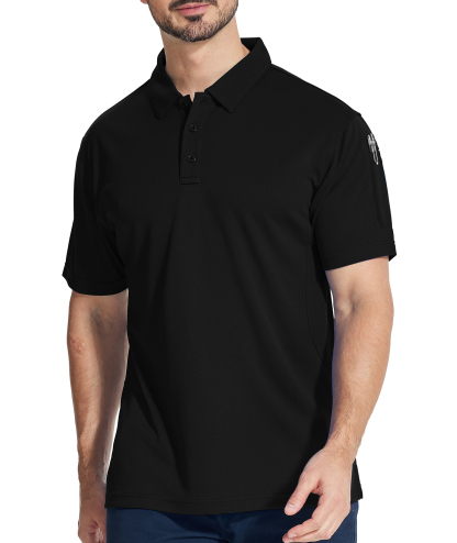 ZITY Men's Slim Fit Button Up Golf Polo Shirt-CUMPO03930