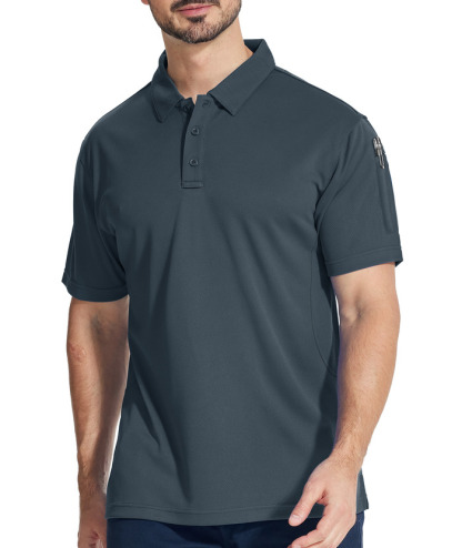 3 Pack Men's Button Up Dri Fit Sports Polo Shirt-CZUHE00101