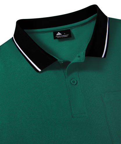 ZITY Men's Contrast Collar Slim Fit Polo Shirt-CUMPO05144