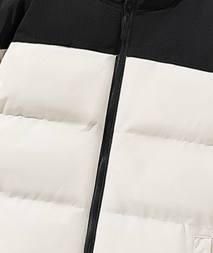 ZITY Men's Casual Full Zip Up Stand Collar Puffer Jacket- DUMFC05561