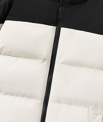 ZITY Men's Casual Full Zip Up Stand Collar Puffer Jacket- DUMFC05561