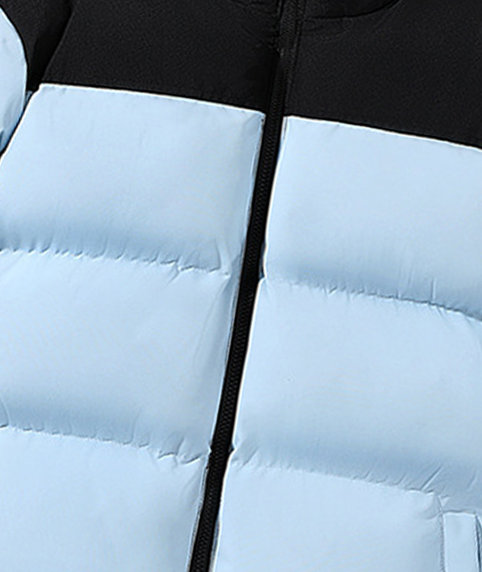 ZITY Men's Casual Full Zip Up Stand Collar Puffer Jacket- DUMFC05561