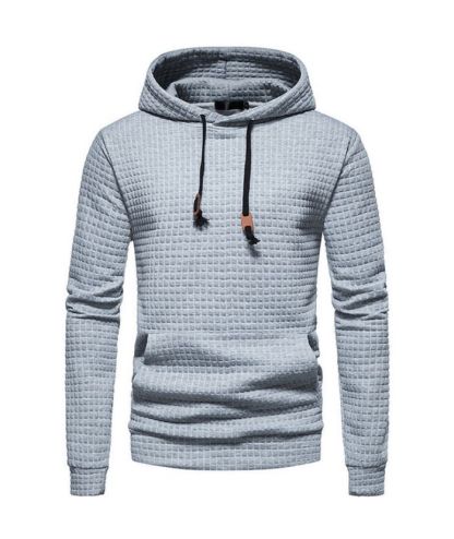 ZITY Men's Long Sleeves Adjustable Drawstring Waffle Hoodie-ZPK007590 | Zitysports