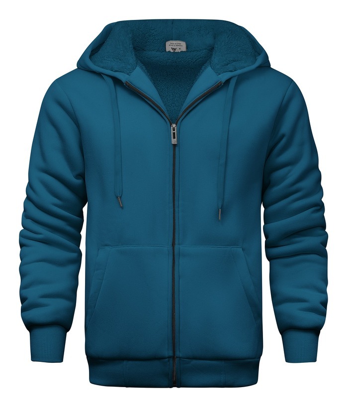 Men's Saxony Zip-Up Fleece Lined Essential Hoodie Jacket | Zitysports
