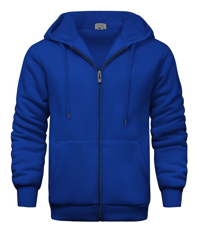 Wholesale Men's Zip-Up Fleece Lined Hoodie Jacket | Zitysports