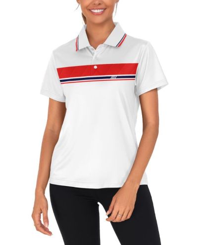 ZITY Women's Dri Fit White Golf Polo Shirt-CUWPO01937
