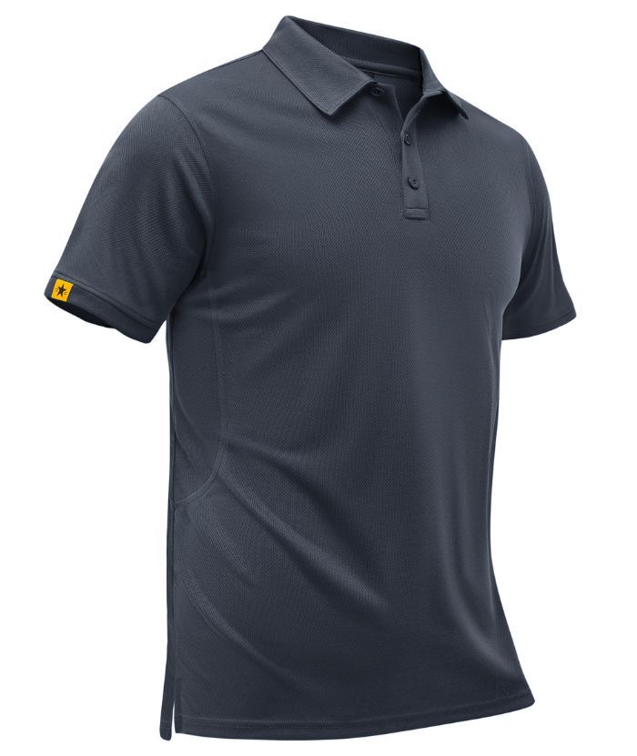 ZITY Men's Button Up Slim Fit Polo Shirt-CUMPO05192