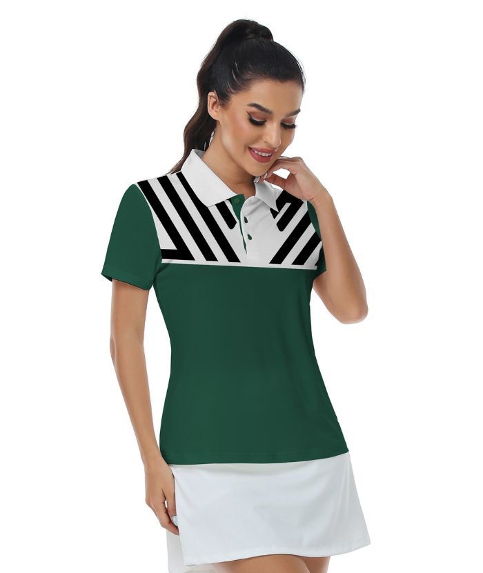 ZITY Women's Emerald Dri Fit Golf Polo Shirt-CUWPO01572