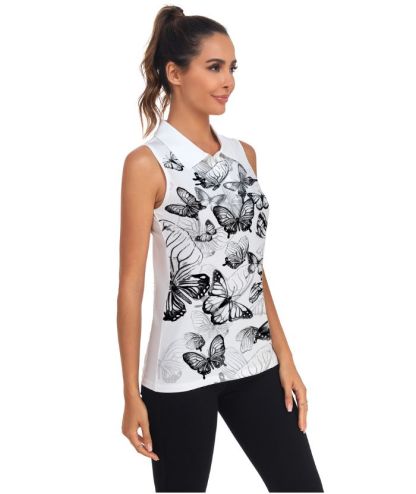 ZITY Women's Sleeveless Dri Fit Golf Polo Shirt-CUWBP02033