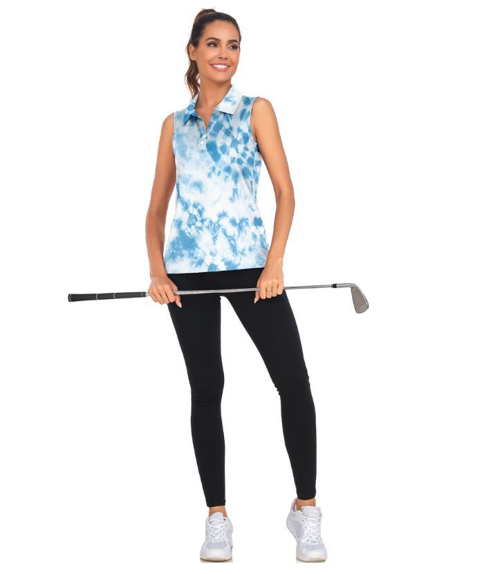 ZITY Women's Sleeveless Golf Polo Shirt-CUWBP02217