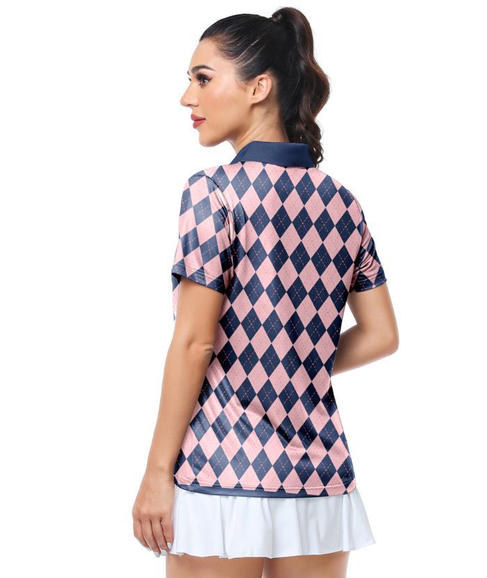 ZITY Women's Button Up Slim Fit Golf Polo Shirt-CUWPO01935