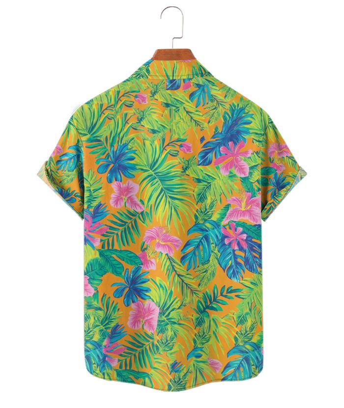 ZITY Tropical Floral Print Hawaiian Shirt 