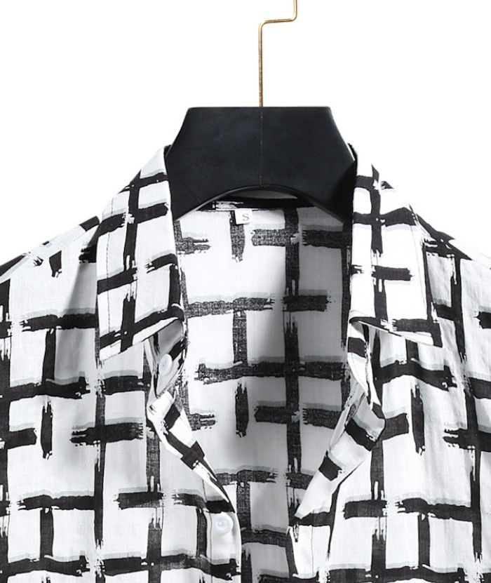 ZITY Men's Spring and Summer Printed Shirt