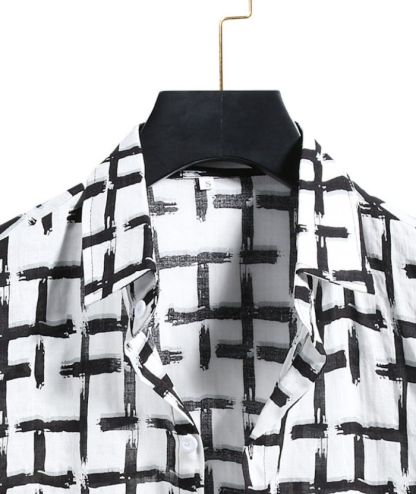 ZITY Men's Spring and Summer Printed Shirt