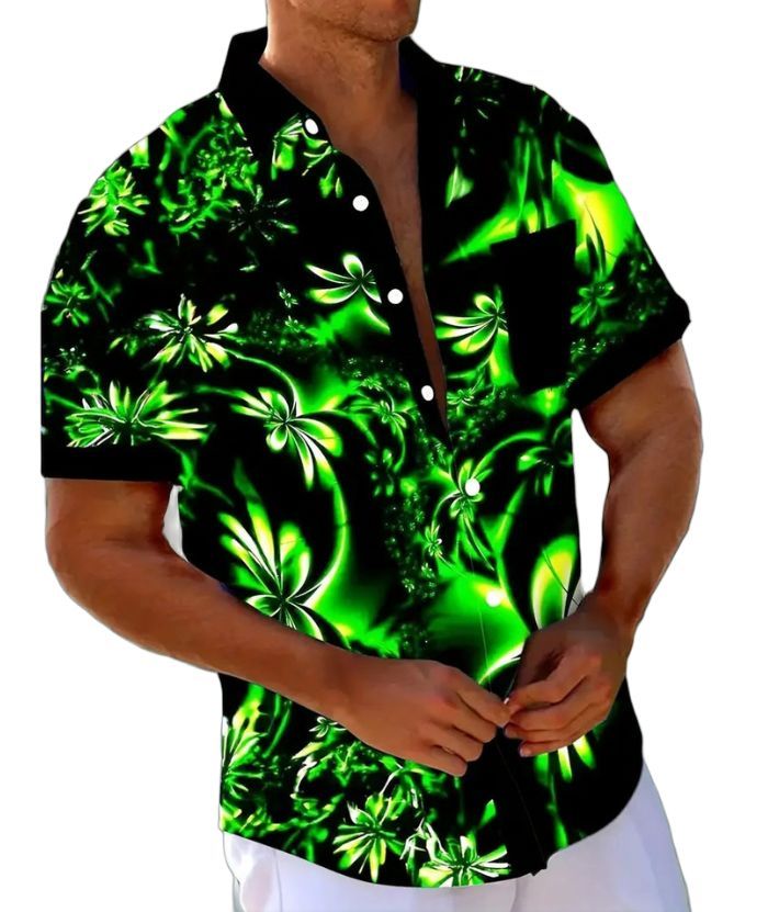 ZITY Men's Summer Floral Printed Shirt-MTS06202