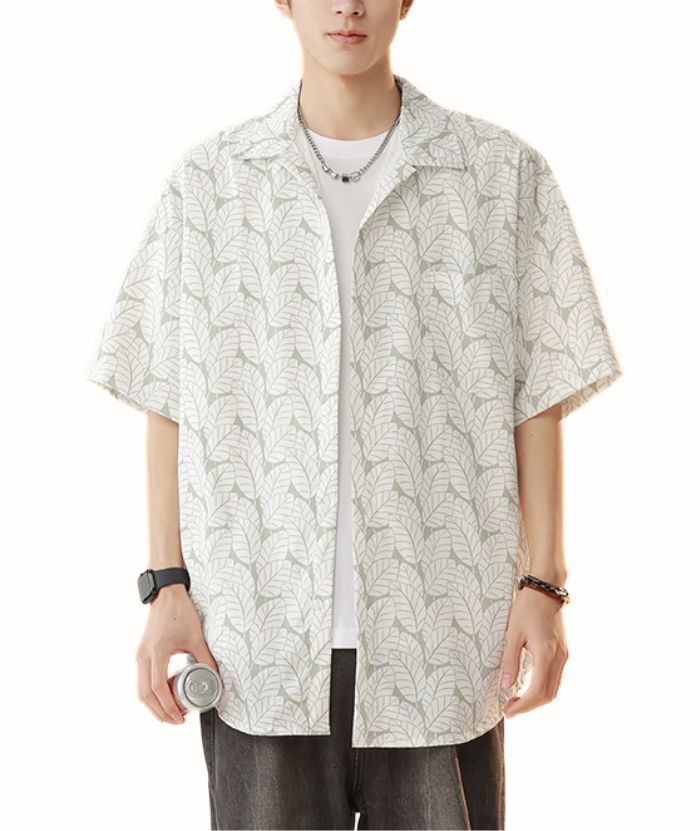 ZITY Men's Summer Casual Short Sleeve Printed Hawaiian Shirts