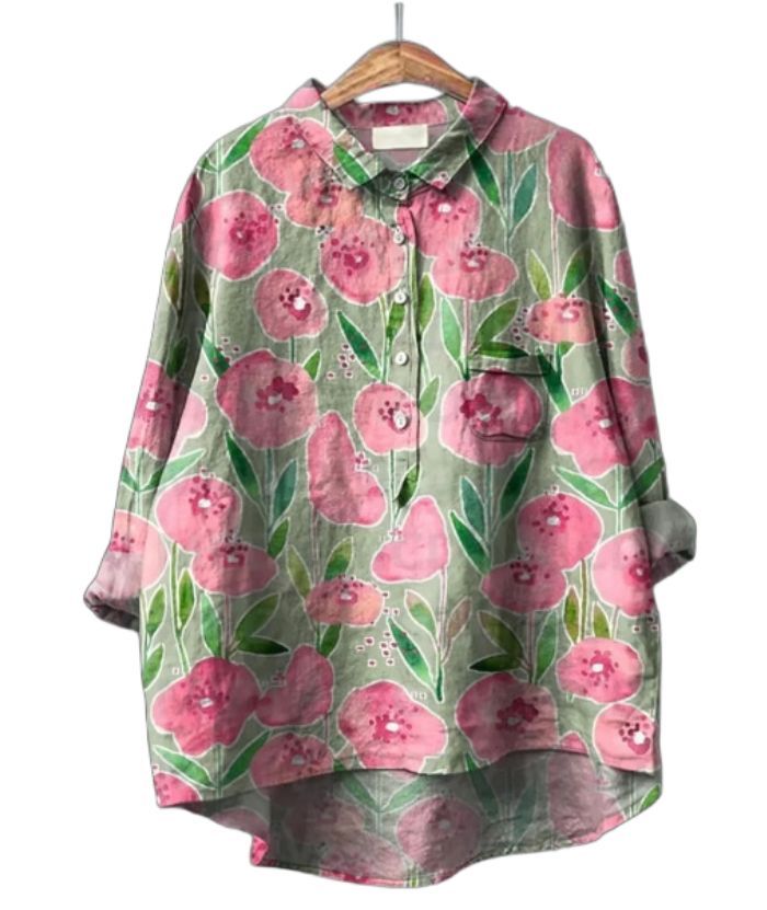 ZITY Women's Round Neck Summer Loose Printed Shirt