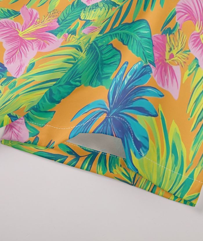 ZITY Men's Tropical Floral Print Hawaiian Shirt-DUMST06215