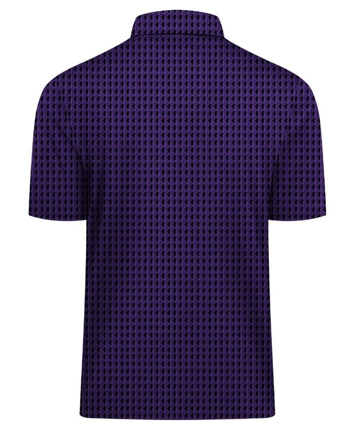 ZITY Men's Button Up Dri Fit Printed Polo Shirt-CUMPO05527