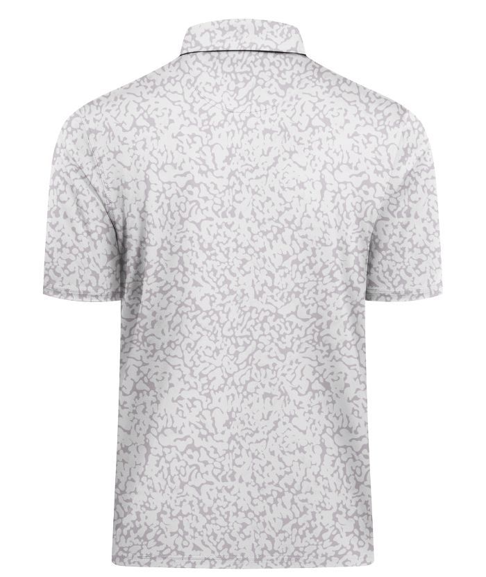 ZITY Men's Button Up Slim Fit Printed Golf Polo Shirt-CUMPO05552