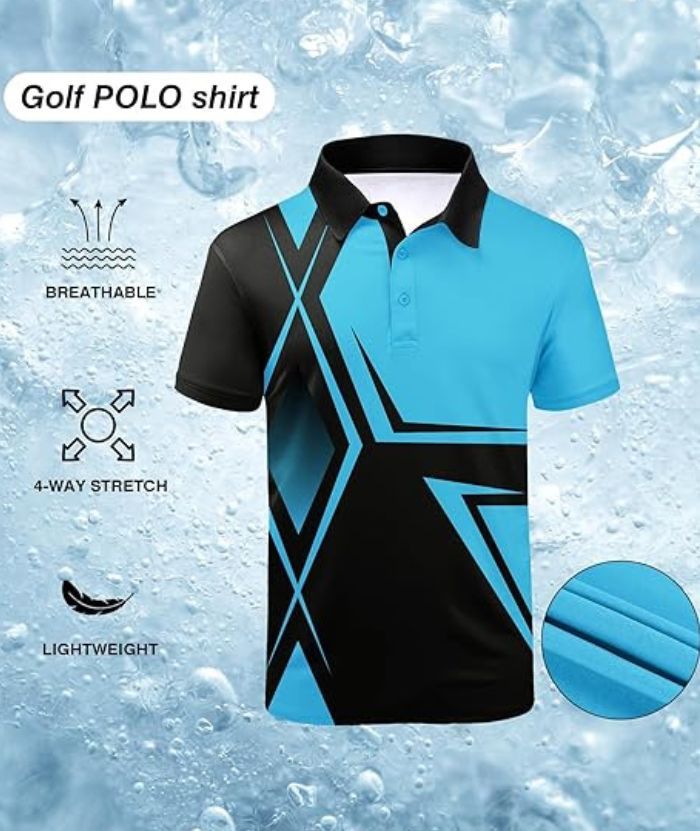 ZITY Men's Short Sleeve Athletic Dri Fit Polo Shirt-CEMPO01867