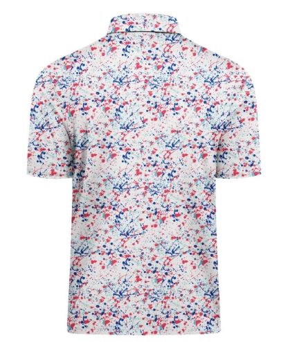 ZITY Men's Button Up Slim Fit Printed Polo Shirt-CUMPO05195
