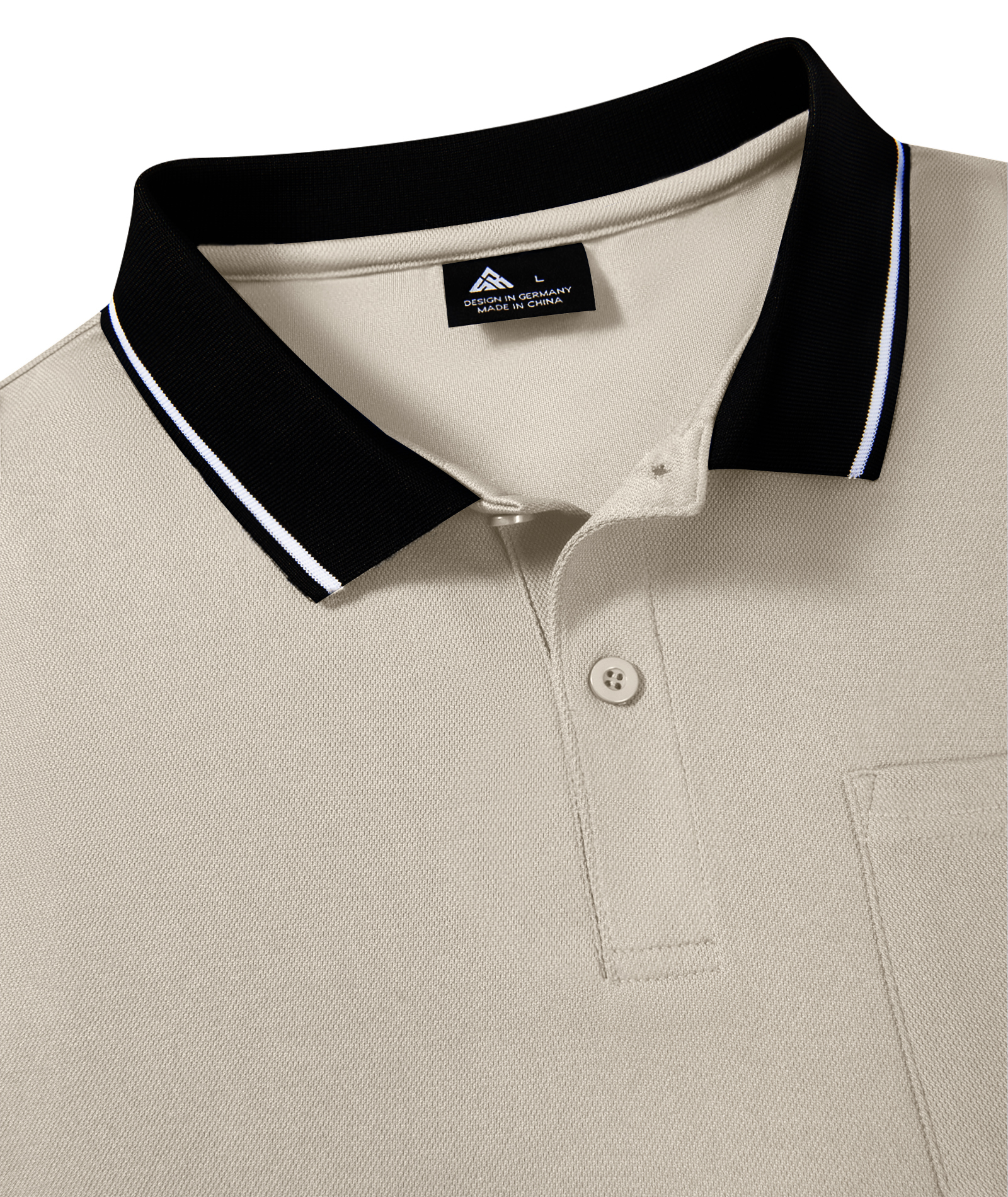 ZITY Men's Contrast Collar Slim Fit Polo Shirt-CUMPO05144