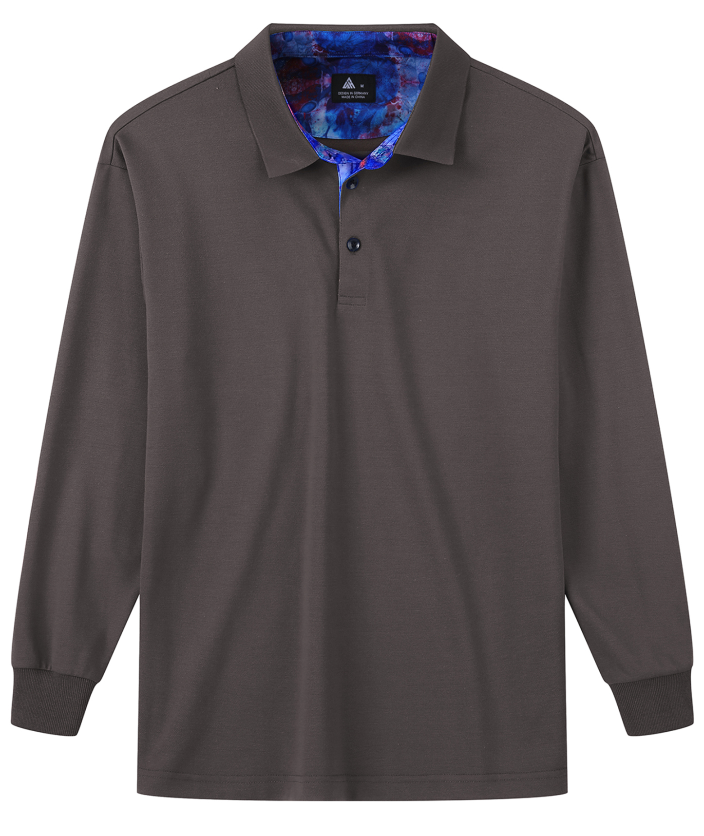 ZITY Men's Button Up Long Sleeve Dri Fit Polo Shirt-CFMPO00163