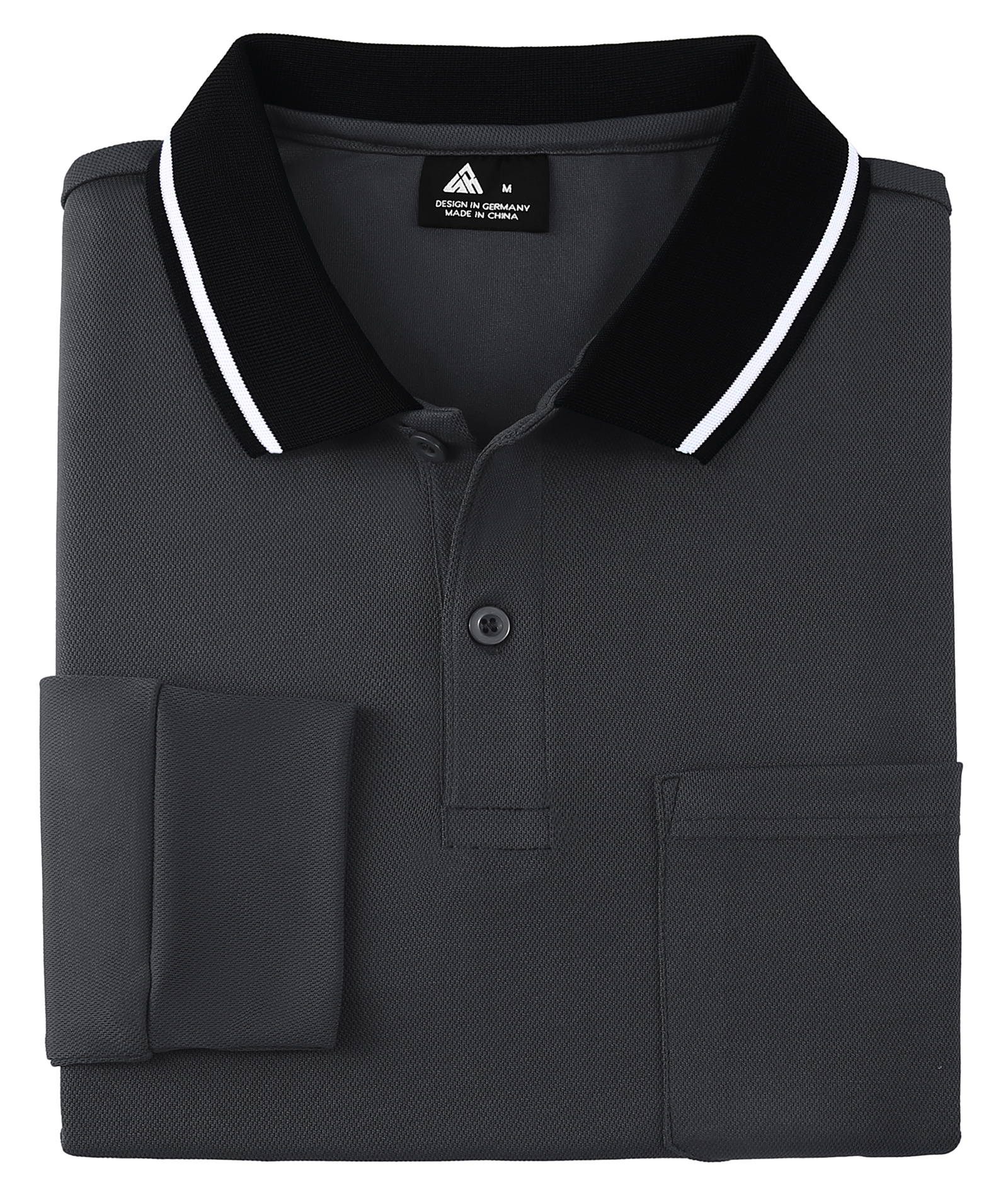 ZITY Men's Button Up Slim Fit Long Sleeve Golf Polo Shirt-CEMLP06140