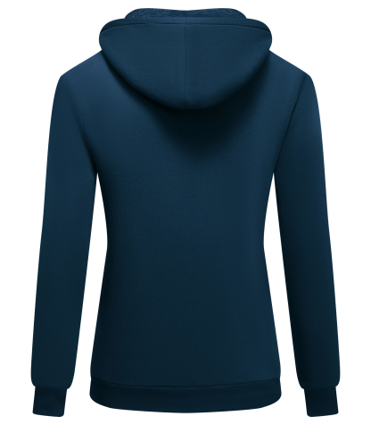 ZITY Women's Solid Color Full Zipper Warm Fleece Hoodie-CUWFH01718