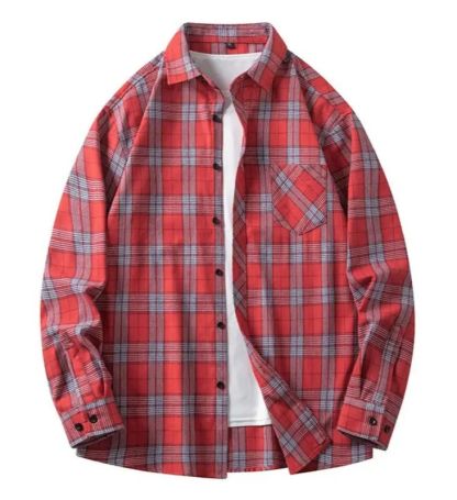 ZITY Men’s Spring Autumn Long Sleeve Casual Loose Fit Shirt–DUMLT06586