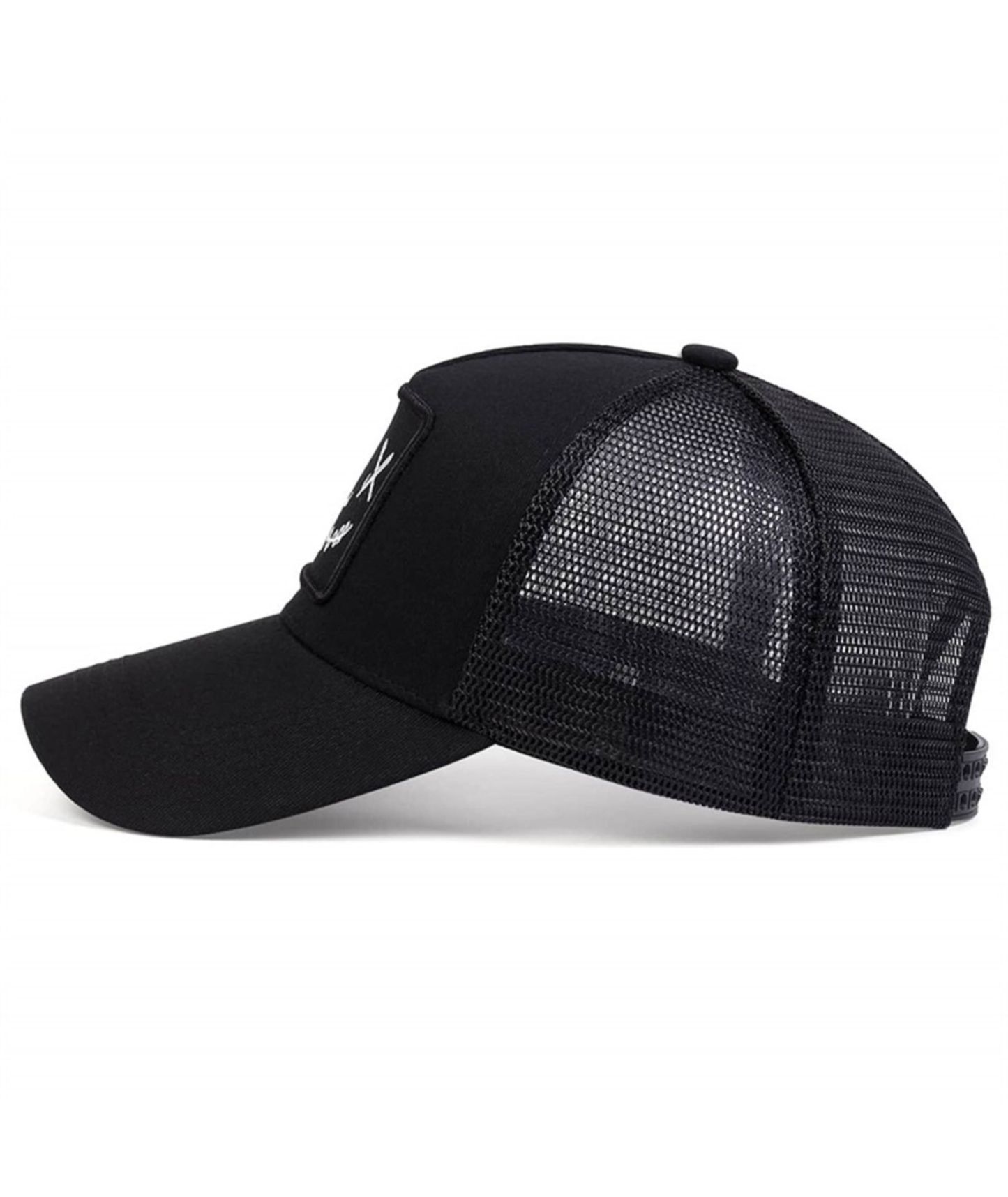 ZITY Mens Embroidered Smiley Face Adjustable Mesh Trucker Hat Casual Streetwear Cap