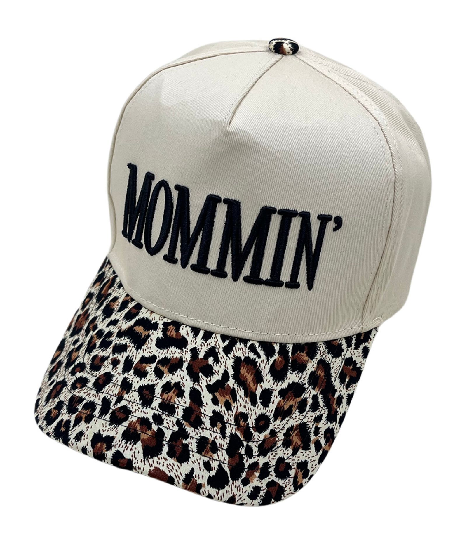 ZITY Womens MOMMIN Embroidered Leopard Print Baseball Caps Adjustable Trucker Hats