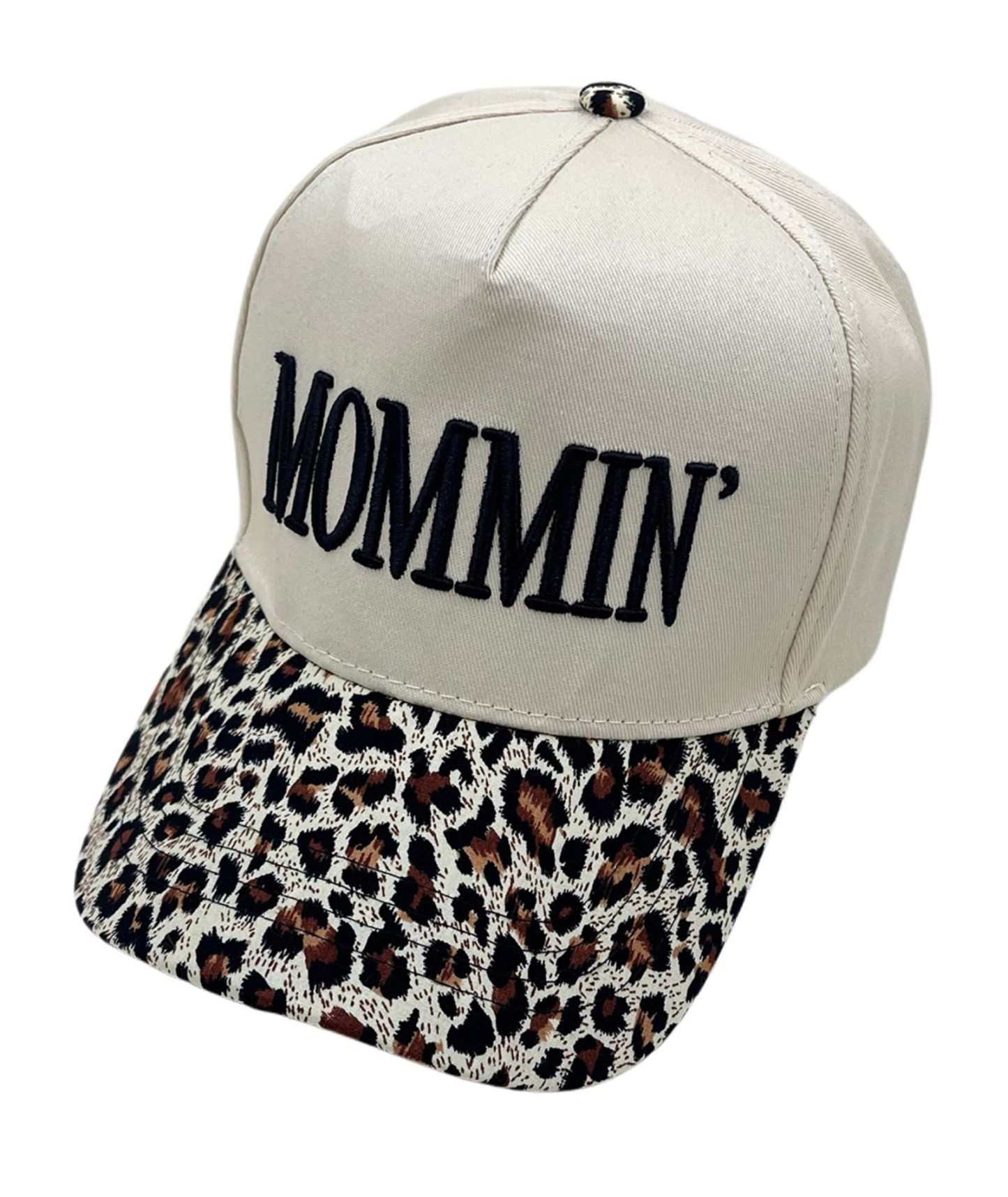 ZITY Womens MOMMIN Embroidered Leopard Print Baseball Caps Adjustable Trucker Hats