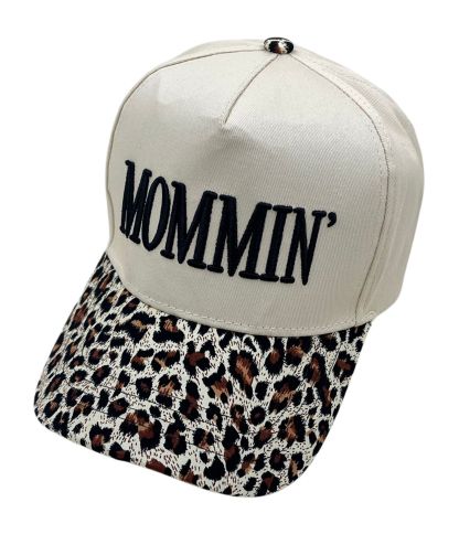 ZITY Womens MOMMIN Embroidered Leopard Print Baseball Caps Adjustable Trucker Hats