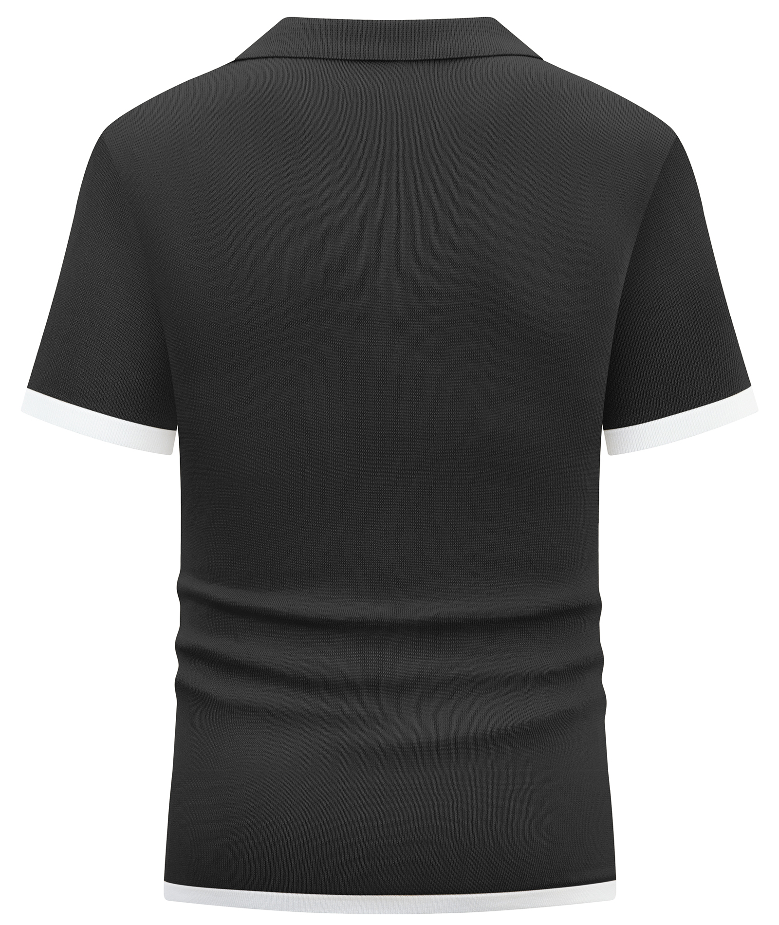 ZITY Men's Knitted Button Down Vintage Vercital Stripe Dry Fit Polo Shirt-CUMPO01701 | Zitysports