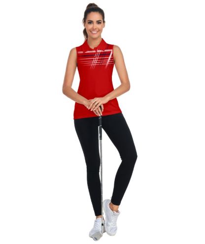 ZITY Women's Over Size Fast Dry Sleeveless Casual Polo Shirt-ZPK001146 | Zitysports