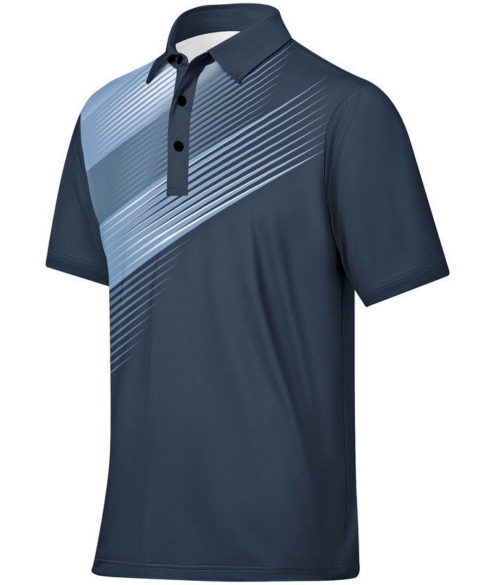 ZITY Men's Moisture Wicking Quick Dry Short Sleeve Print Golf Polo Shirt-APOH700045 | Zitysports