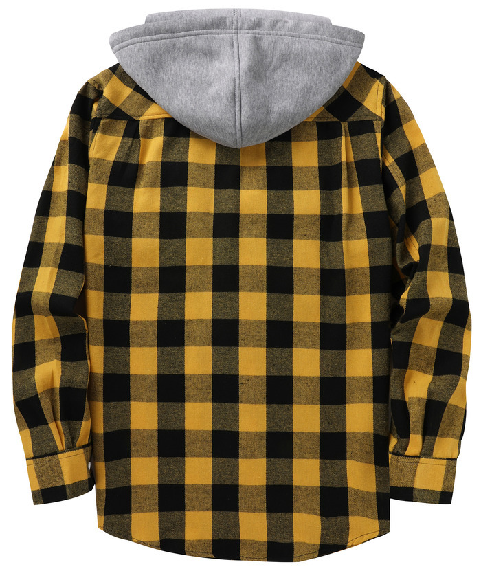 ZITY Men's Casual Soft Solid Flannel Long Sleeve Plaid Flannel Shirt-ZPK006234 | Zitysports
