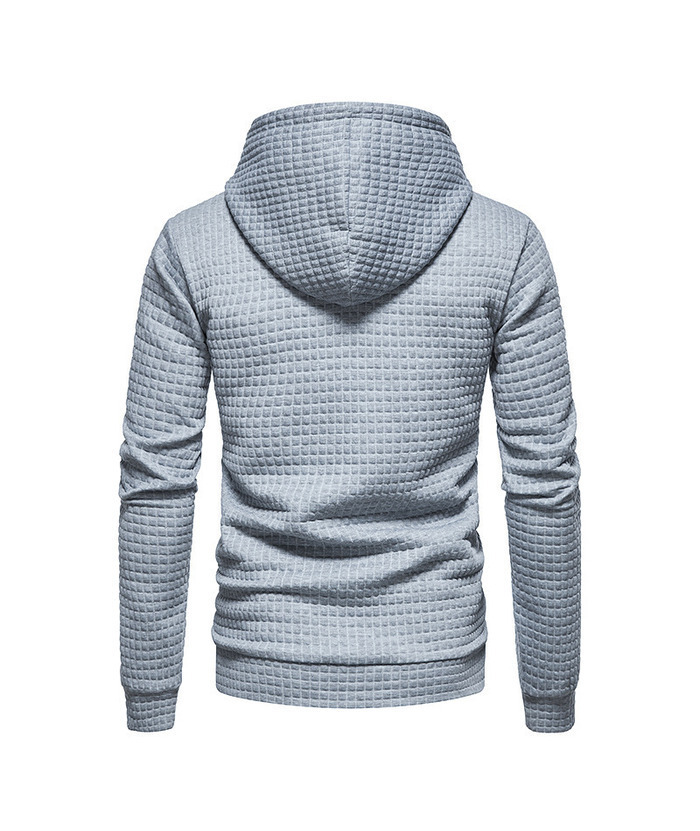ZITY Men's Long Sleeves Adjustable Drawstring Waffle Hoodie-ZPK007590 | Zitysports