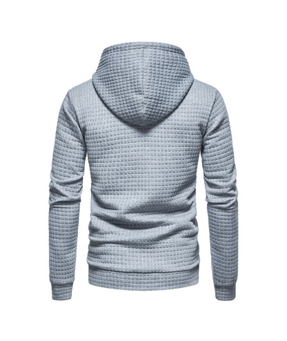 ZITY Men's Long Sleeves Adjustable Drawstring Waffle Hoodie-ZPK007590 | Zitysports