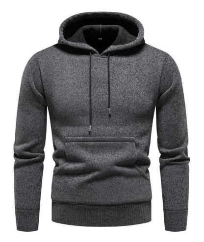 ZITY Men's Knitted Pullover Solid Color Sweatshirt Hoodei-DUMFH04927|Zitysports