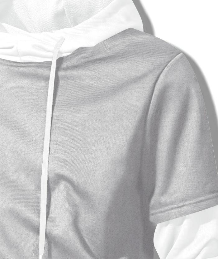 ZITY Men's Contrast Color Hooded Drawstring Pocket Long Sleeve Sweater-DUMHD04936|Zitysports