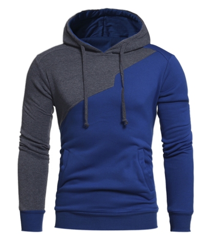 ZITY Men's Long Sleeve Patchwork Color Block Athletic Hoodie-DUMFH04916|Zitysports